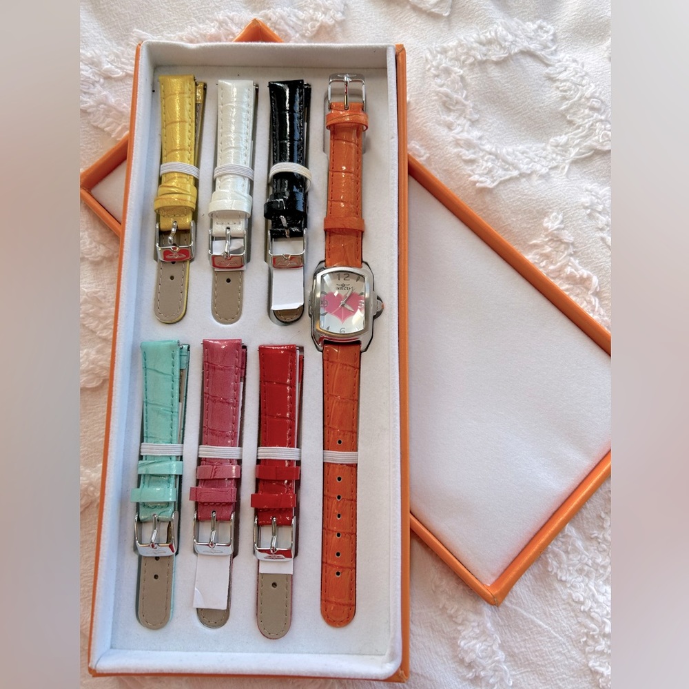 Y2K Invicta leather watch set